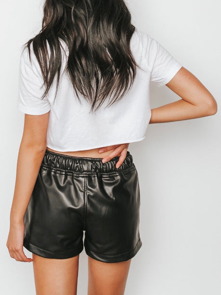 It's You, Not Me Leather Shorts