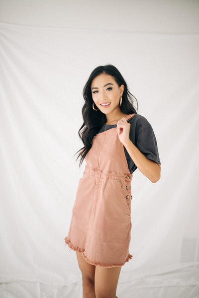 Dylan Overall Dress // Clay